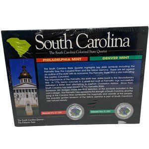 South Carolina Colorized State Quarter NEW Philadelphia & Denver Mint